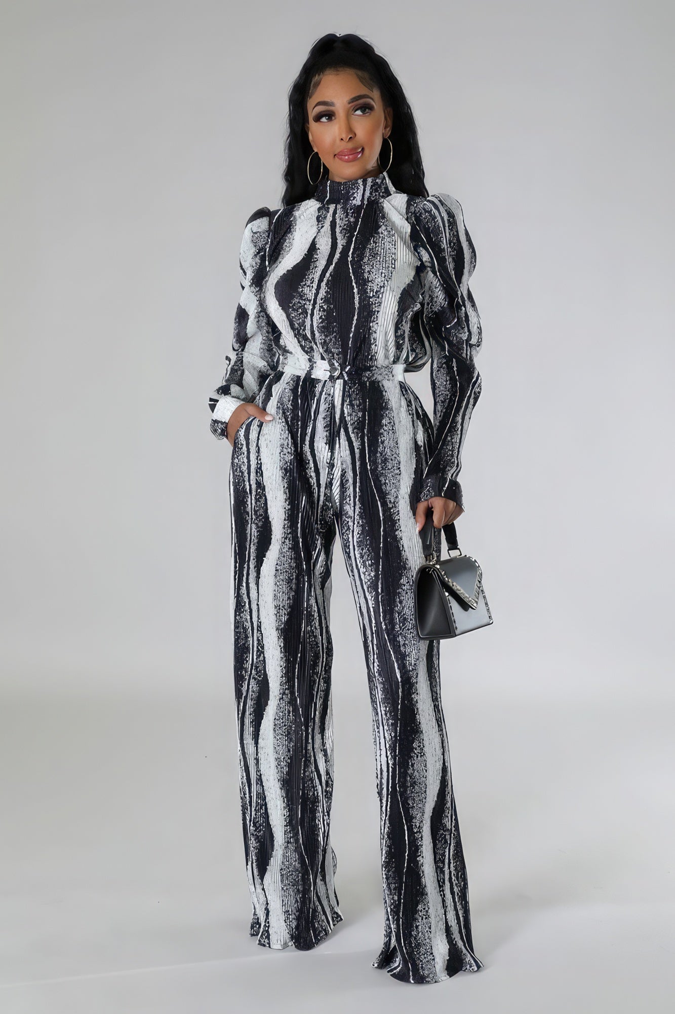 Ruffle Non-stretch Two-piece Set