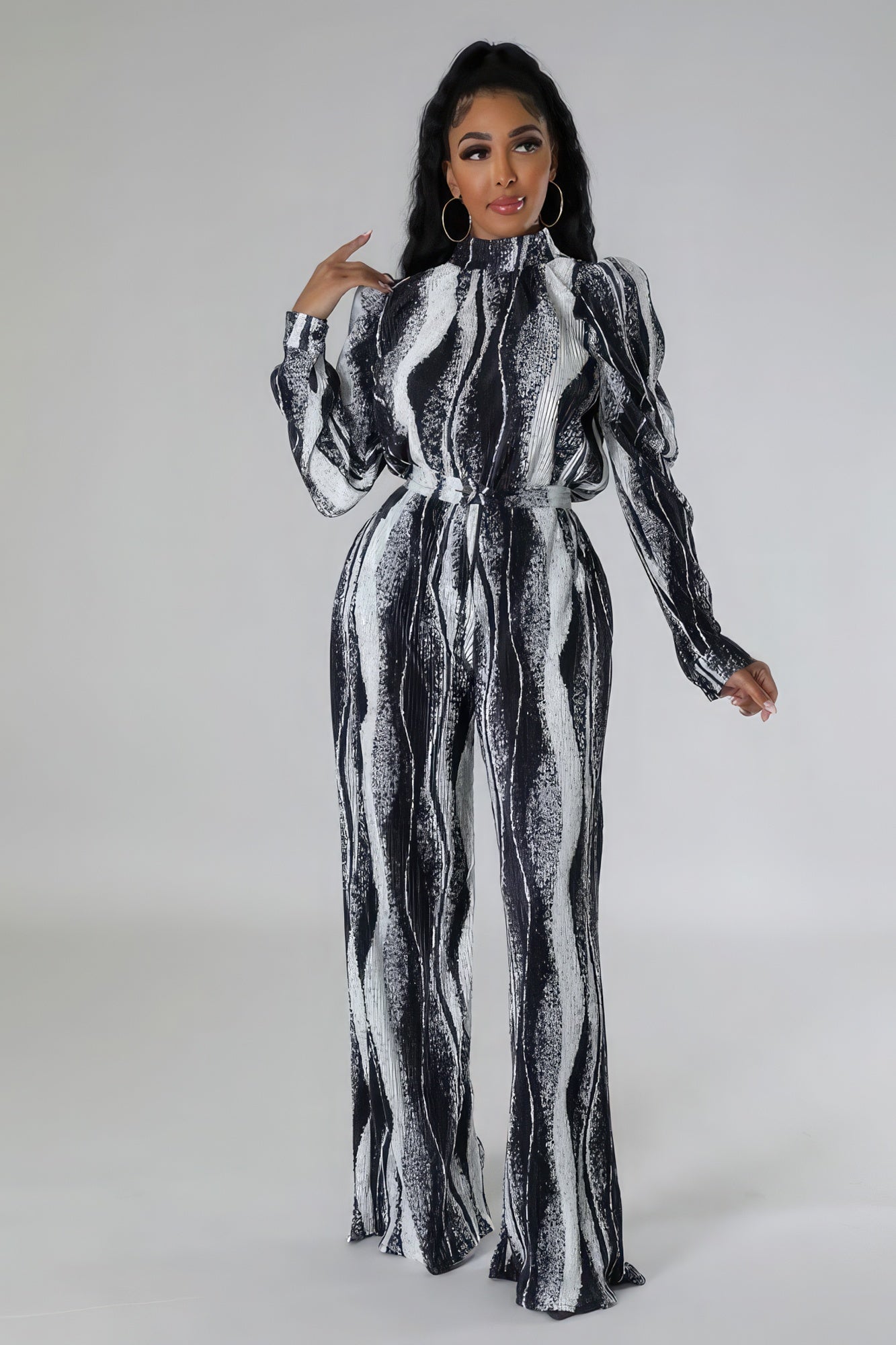 Ruffle Non-stretch Two-piece Set