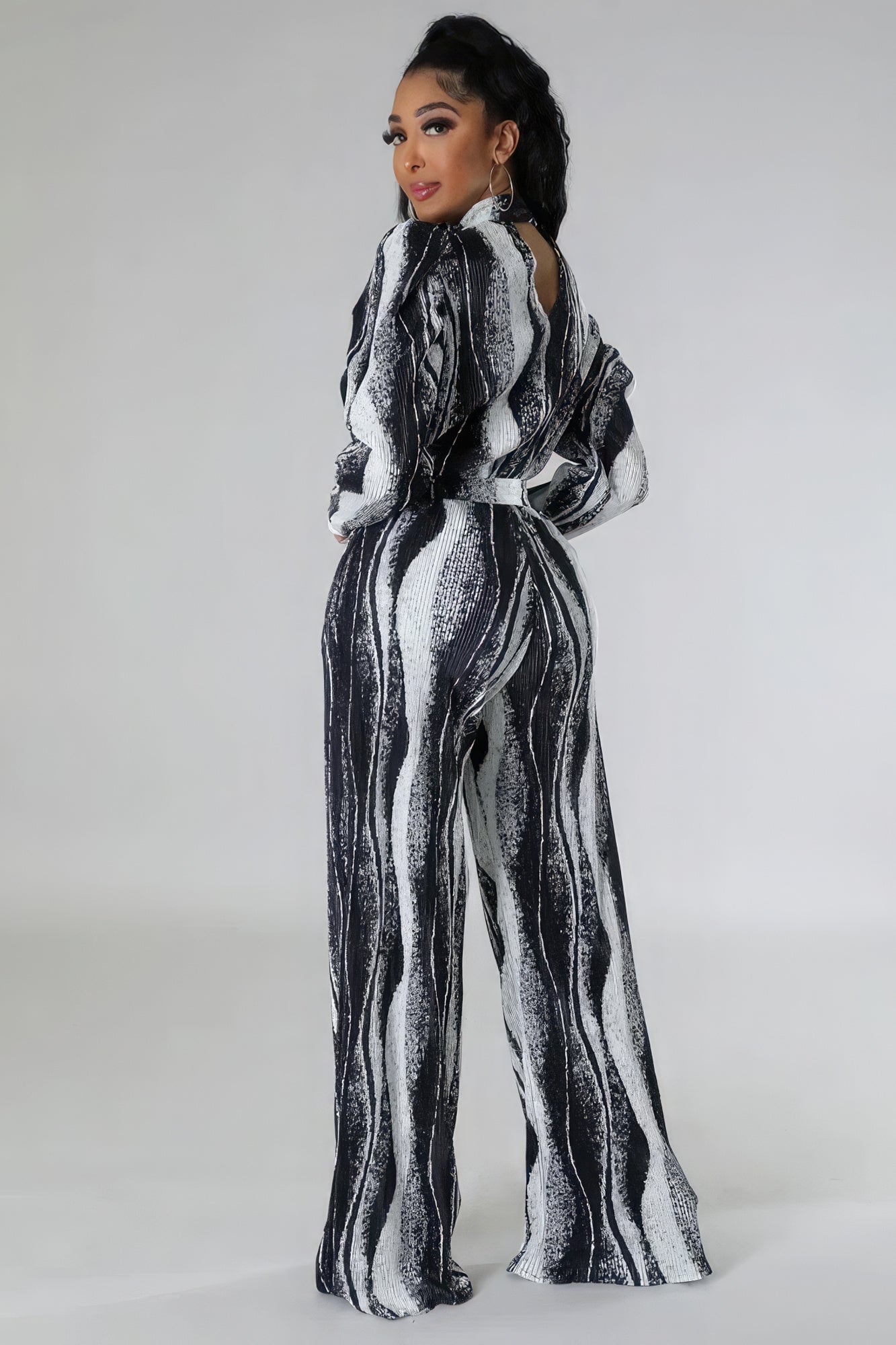 Ruffle Non-stretch Two-piece Set