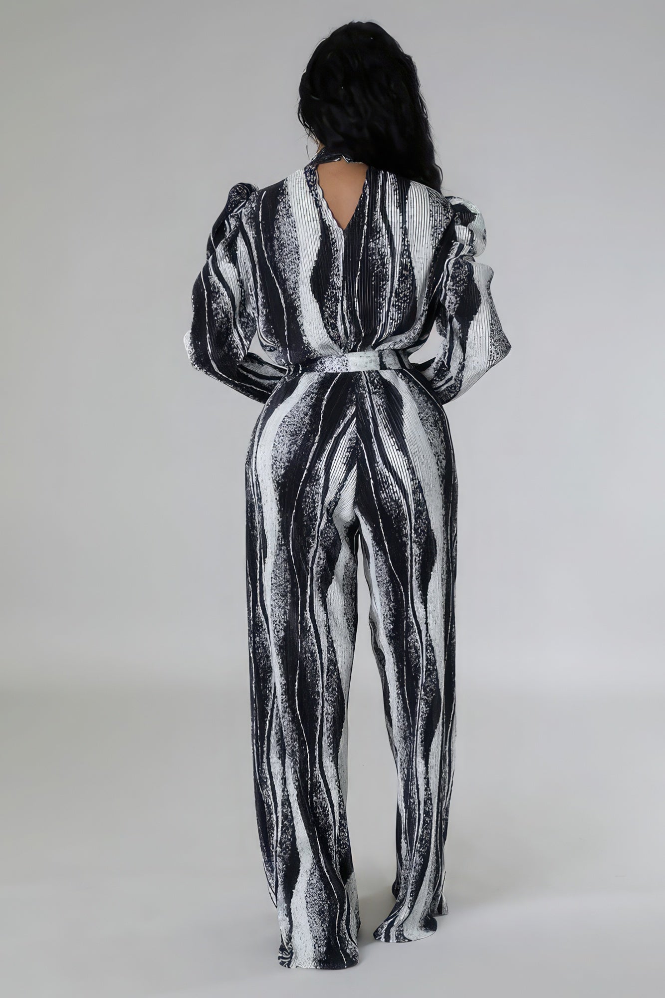 Ruffle Non-stretch Two-piece Set