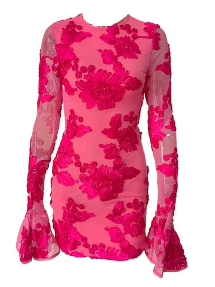 Floral Backless Mini Dress