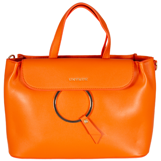 Z5B2 Women’s Charm Handbag - Orange.