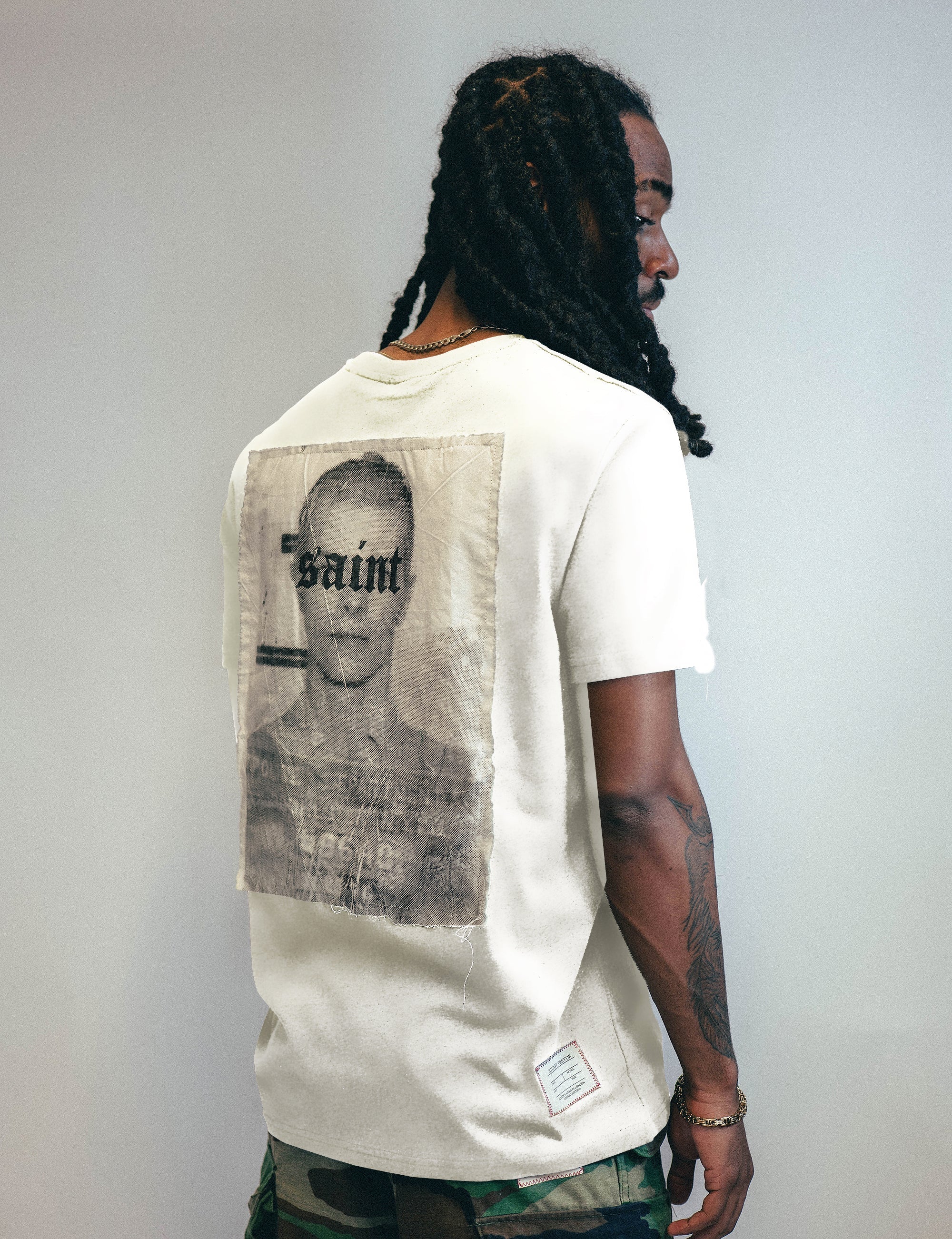 ST Patched Logo T-Shirt in Ecru.