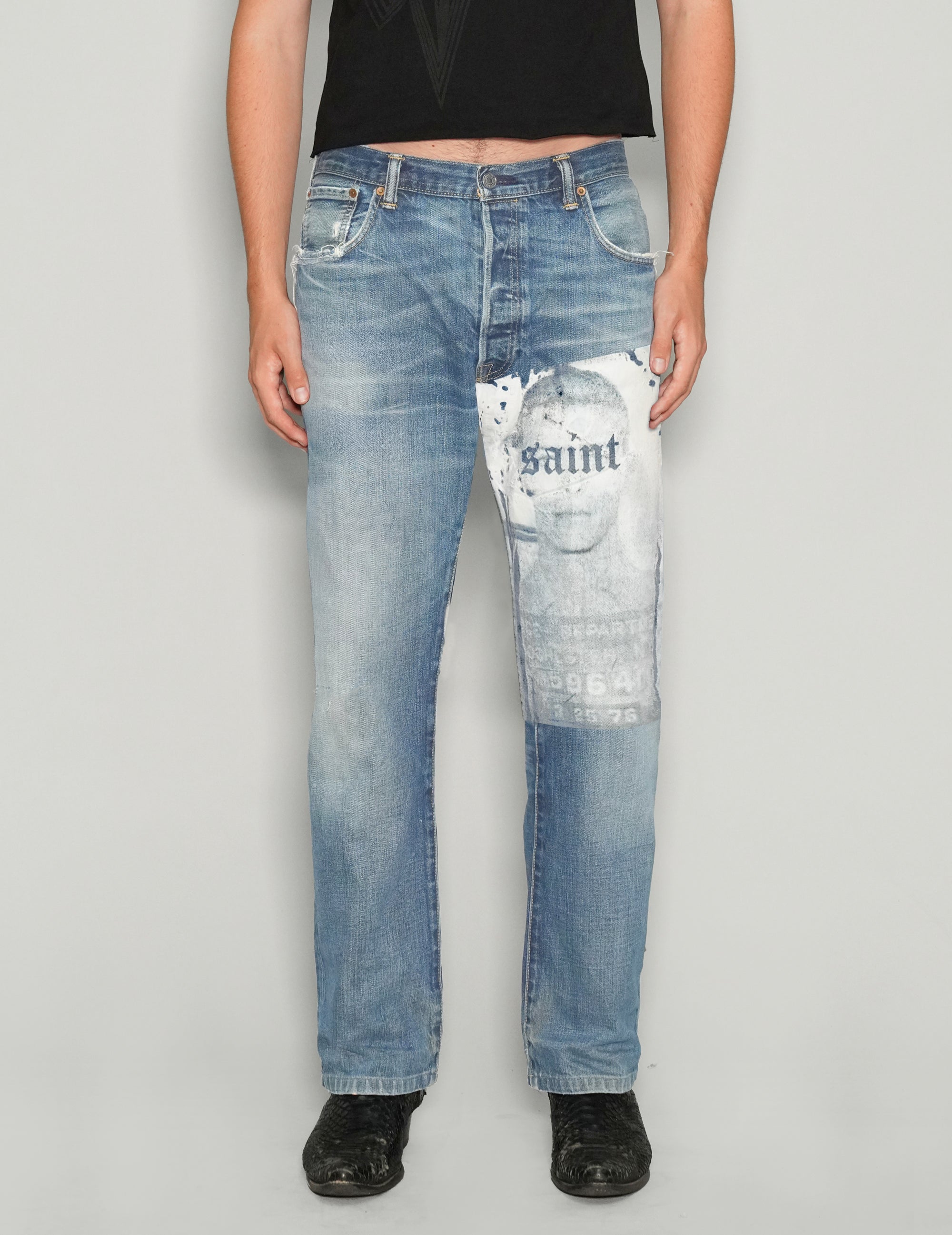 'Saint' Jeans in Light Blue.