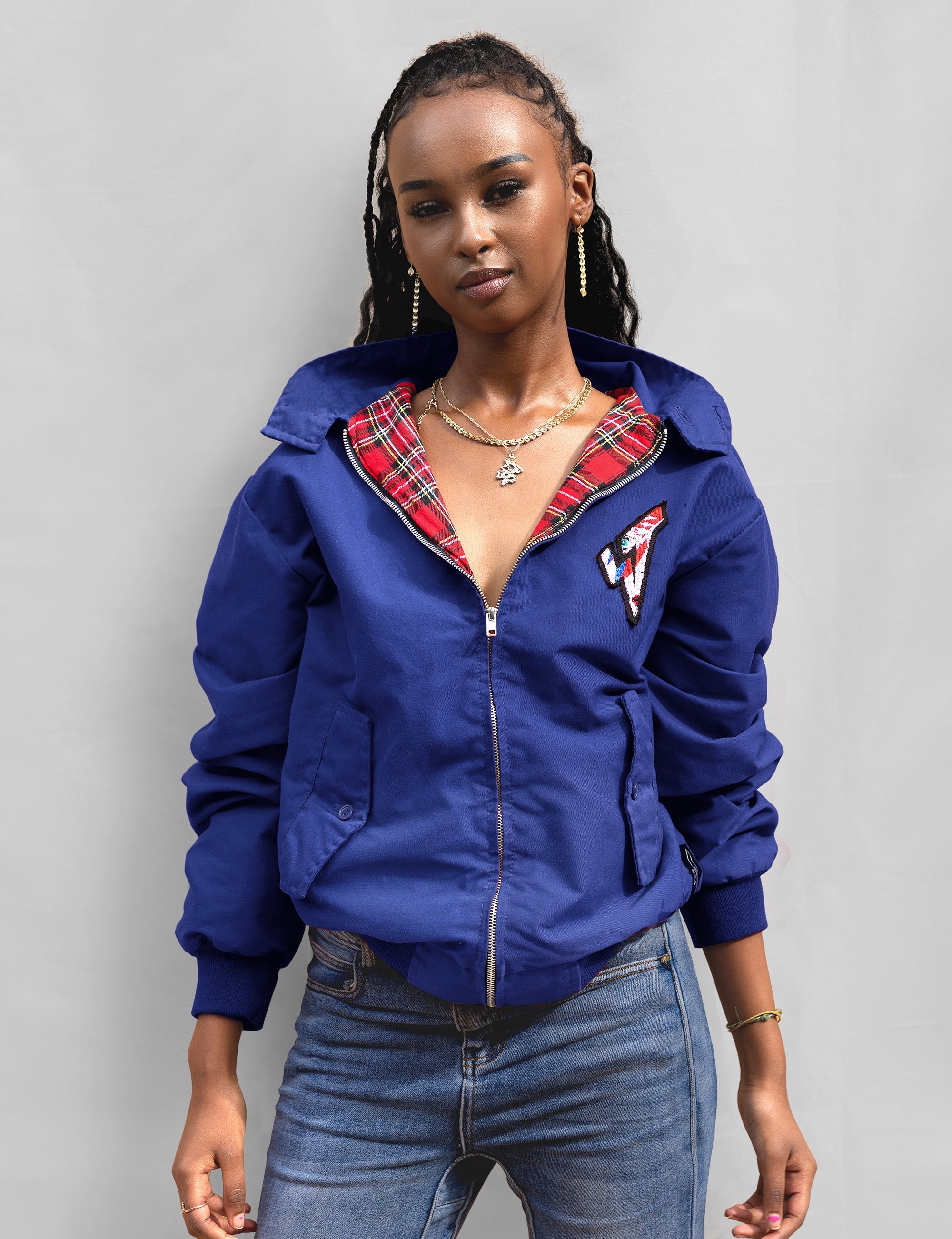 Classic Harrington Jacket in Blue.