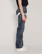 'Love Will Tear Us Apart' Jeans in Indigo.