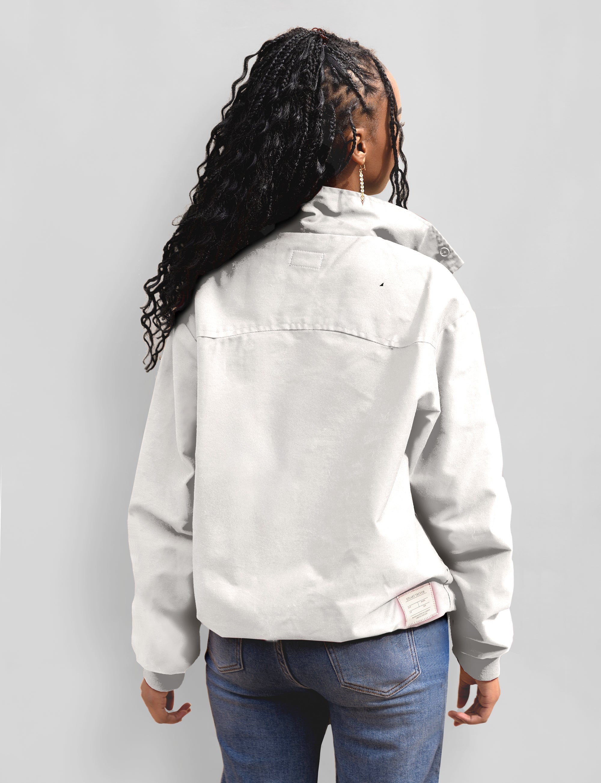 Classic Harrington Jacket in Off White/Bone.