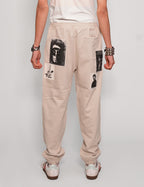 Multi-patch Jogger Pants in Ecru.