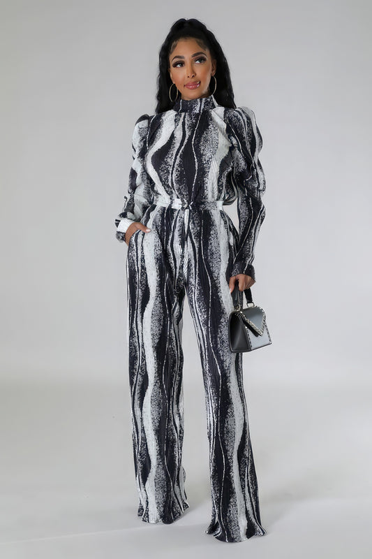 Ruffle Non-stretch Two-piece Set