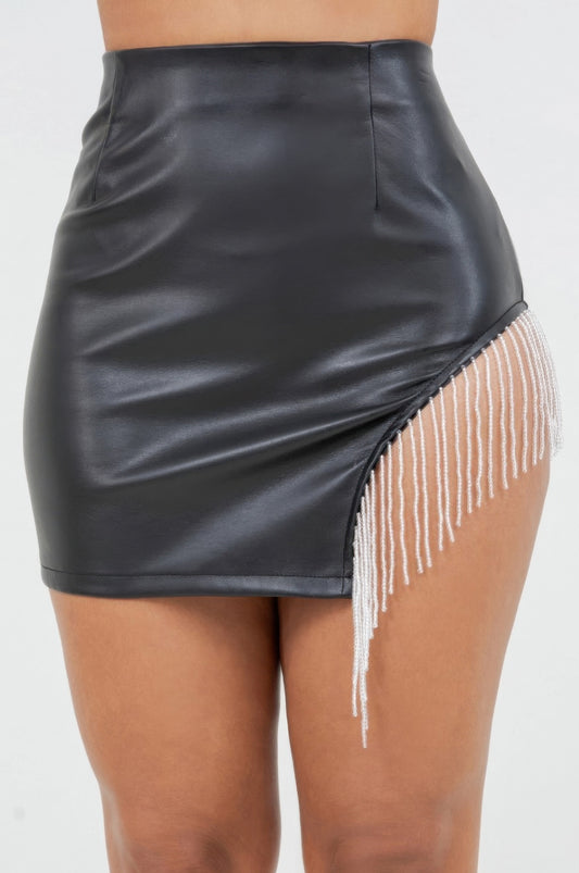 Matt Faux Leather Mini Pu Skirt.