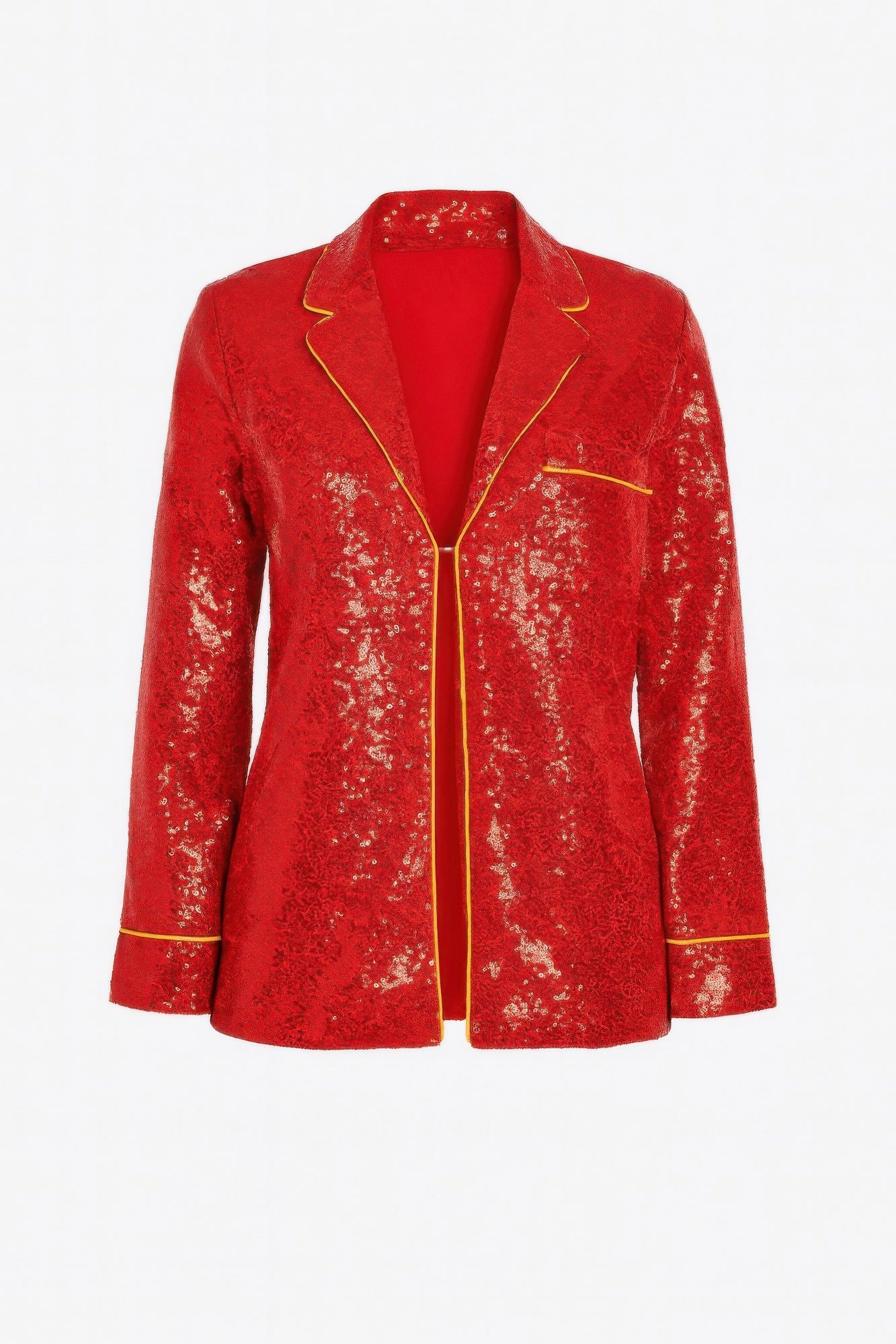 Sequin Collared Two Piece Set.