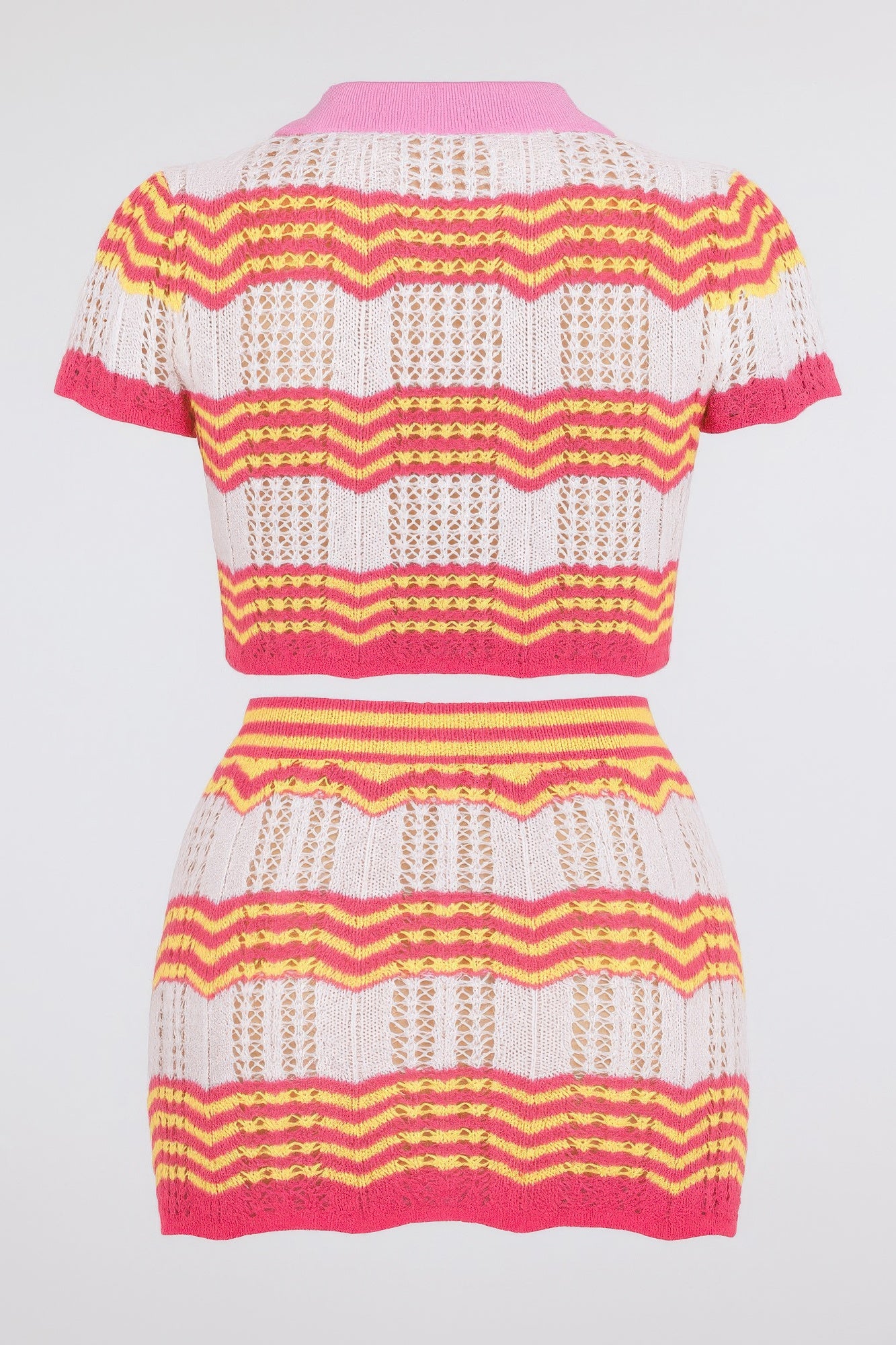 Zig Zag Crochet Two Piece Set.