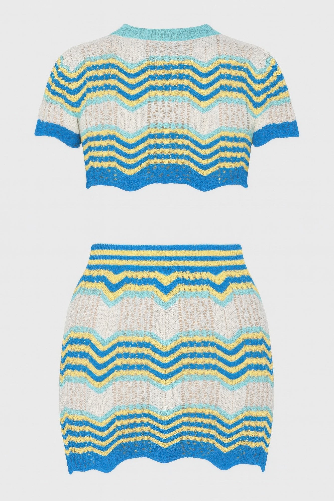 Zig Zag Crochet Two Piece Set.