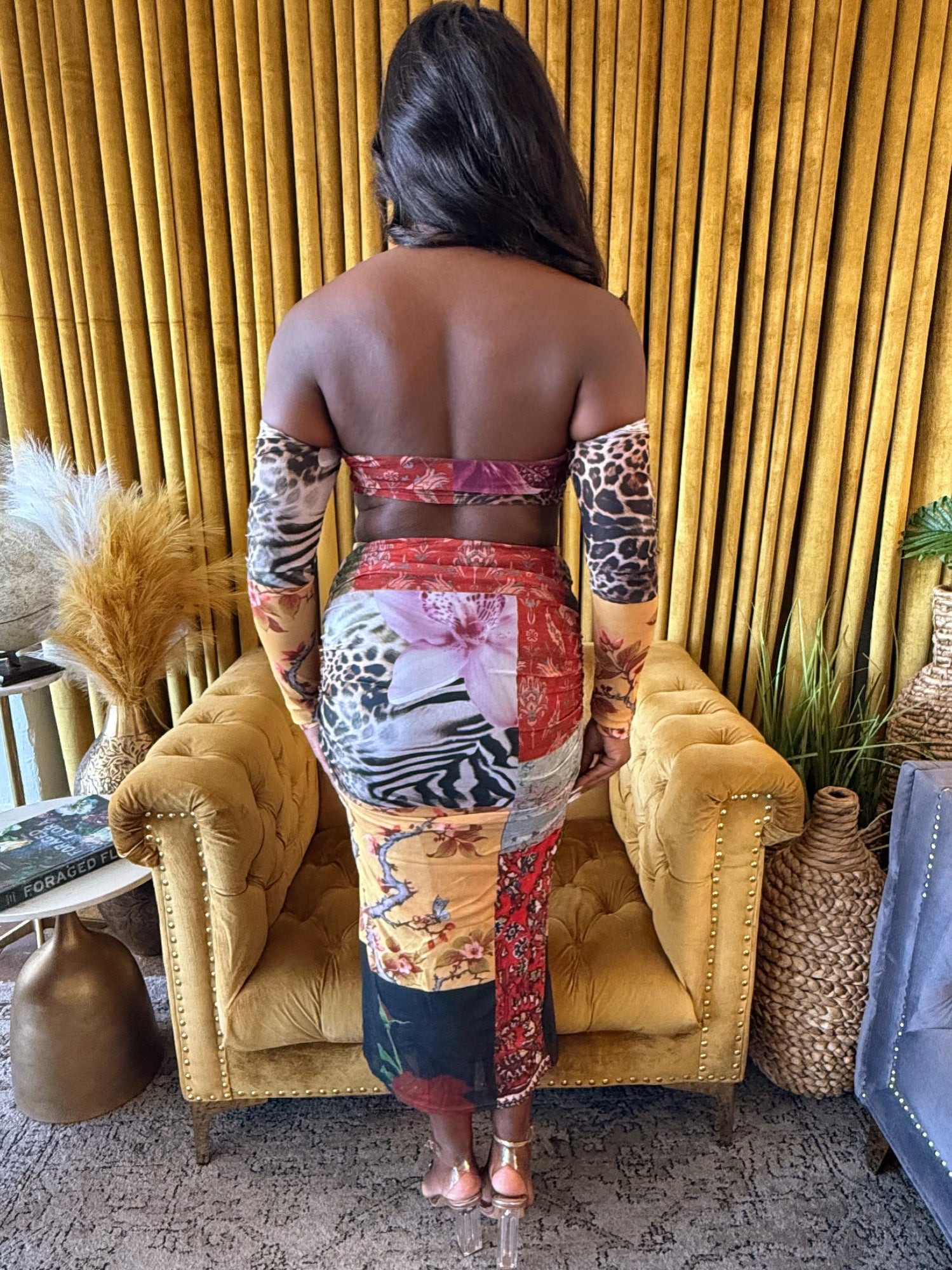 Elegant Wild Muse two piece set exuding luxury and sophistication for upscale fashion statements