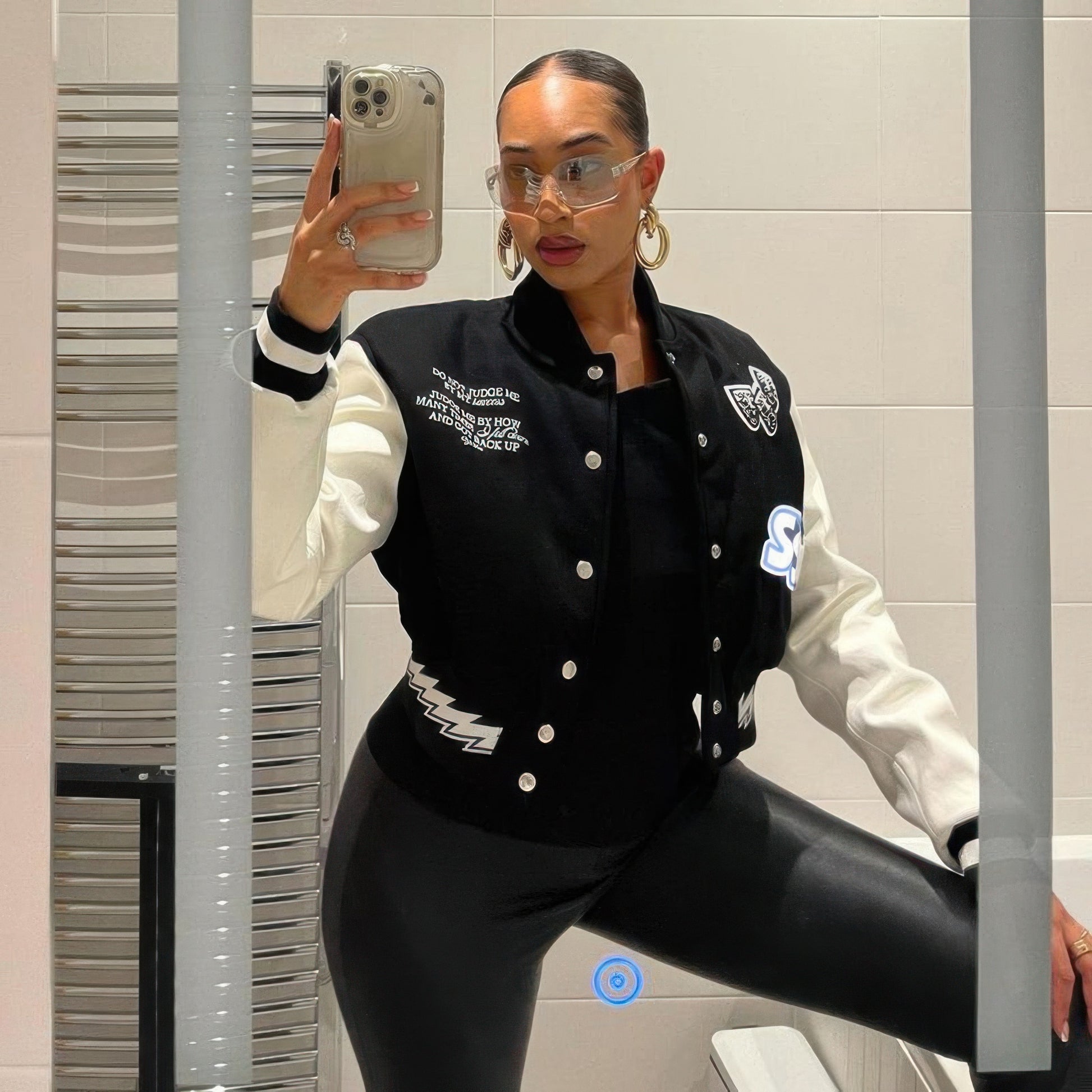 Varsity Patchwork Y2k Jacket.