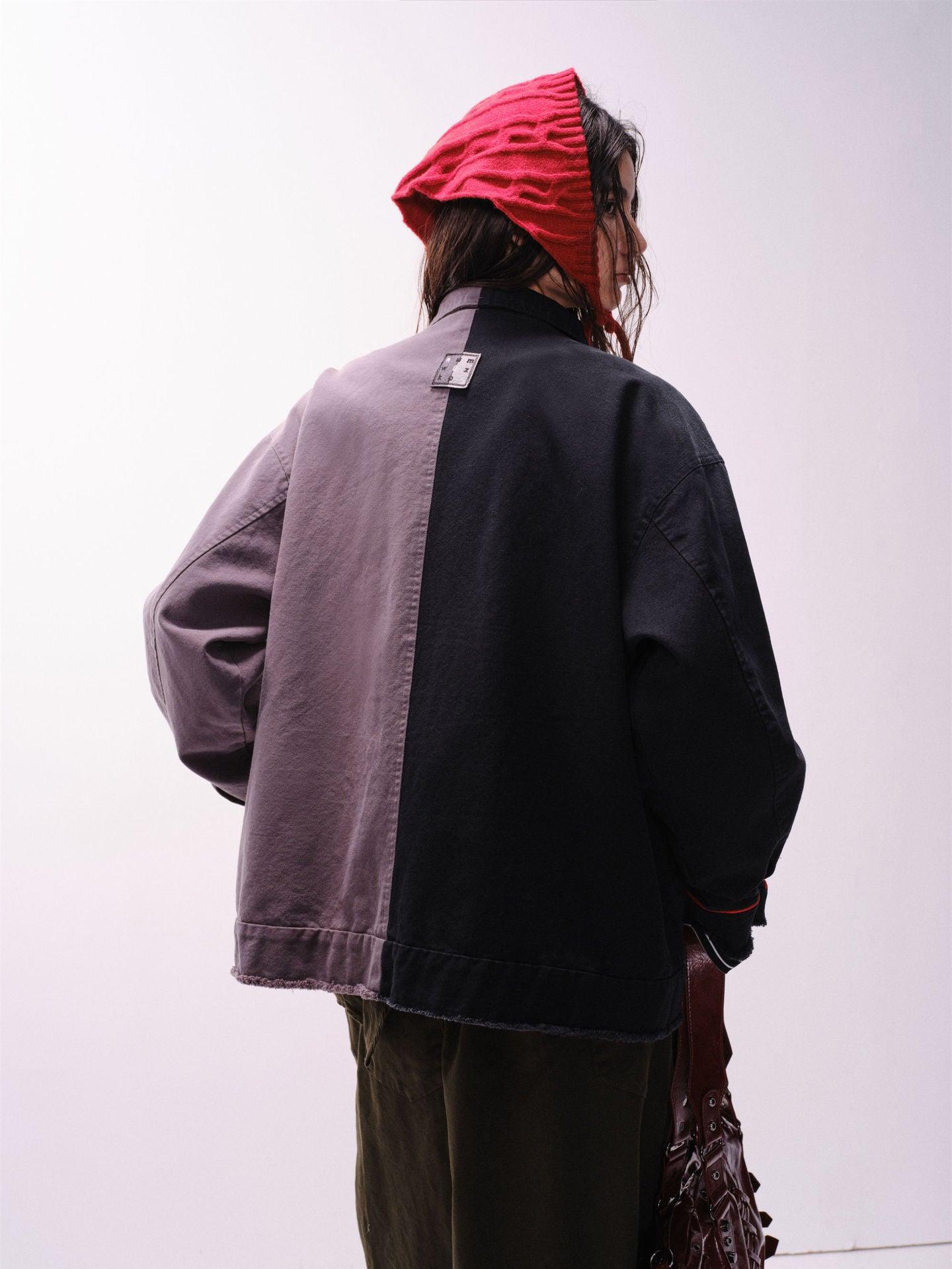 Graffiti Stitching Jacket – Unisex, Loose Fit