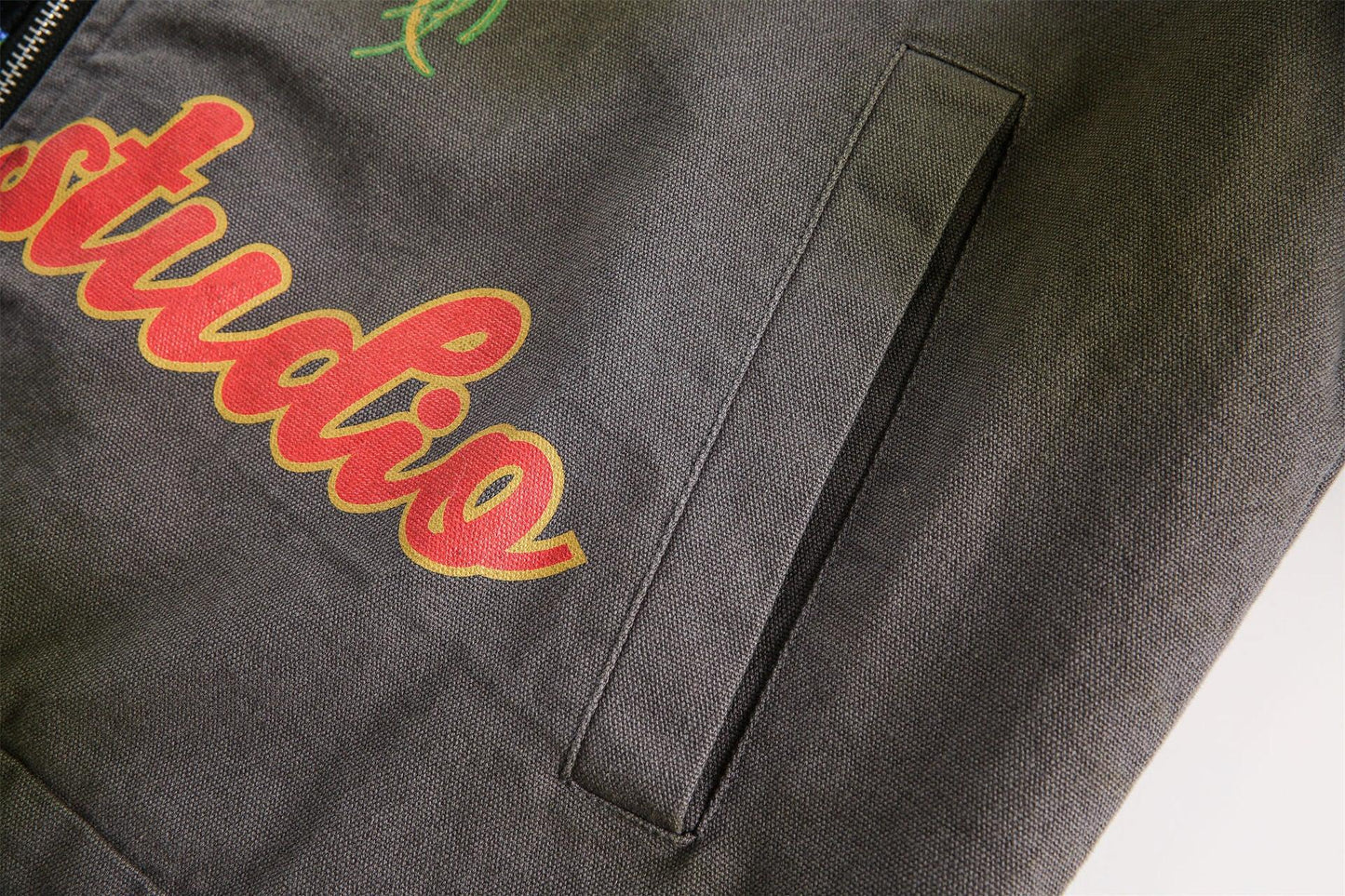 Graffiti Stitching Jacket – Unisex, Loose Fit