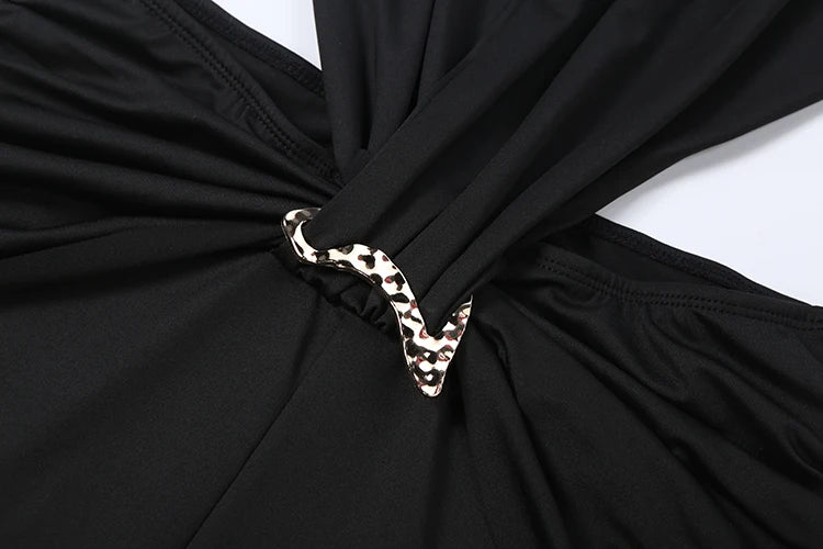 V-neck Sleeveless Ruched Playsuit