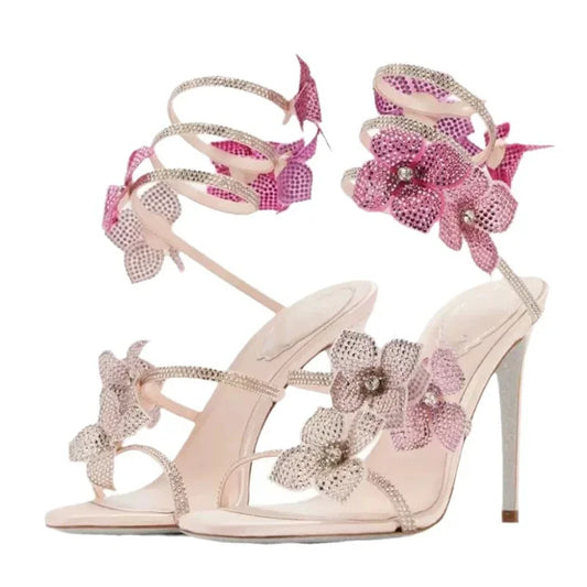 Crystal Flower Stilettos