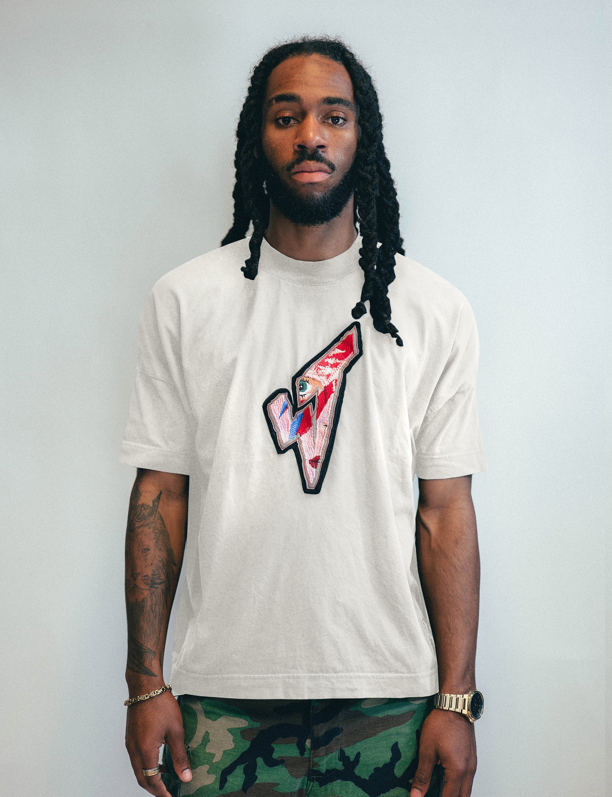 ST Aladdin Sane T-Shirt in Ecru.