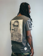 'Saint' Multipatch T-Shirt in Grey.