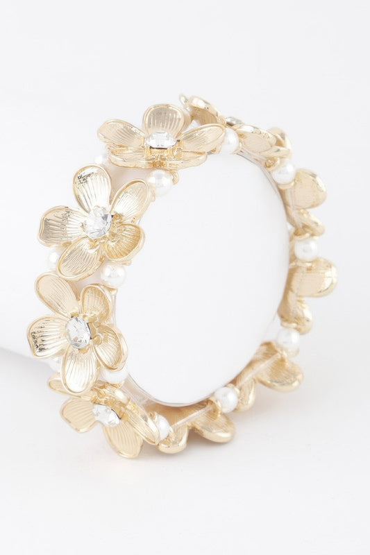 Jeweled Flower Bracelet.