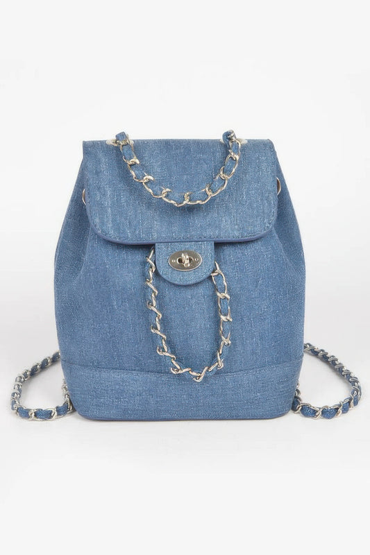 Denim Backpack.