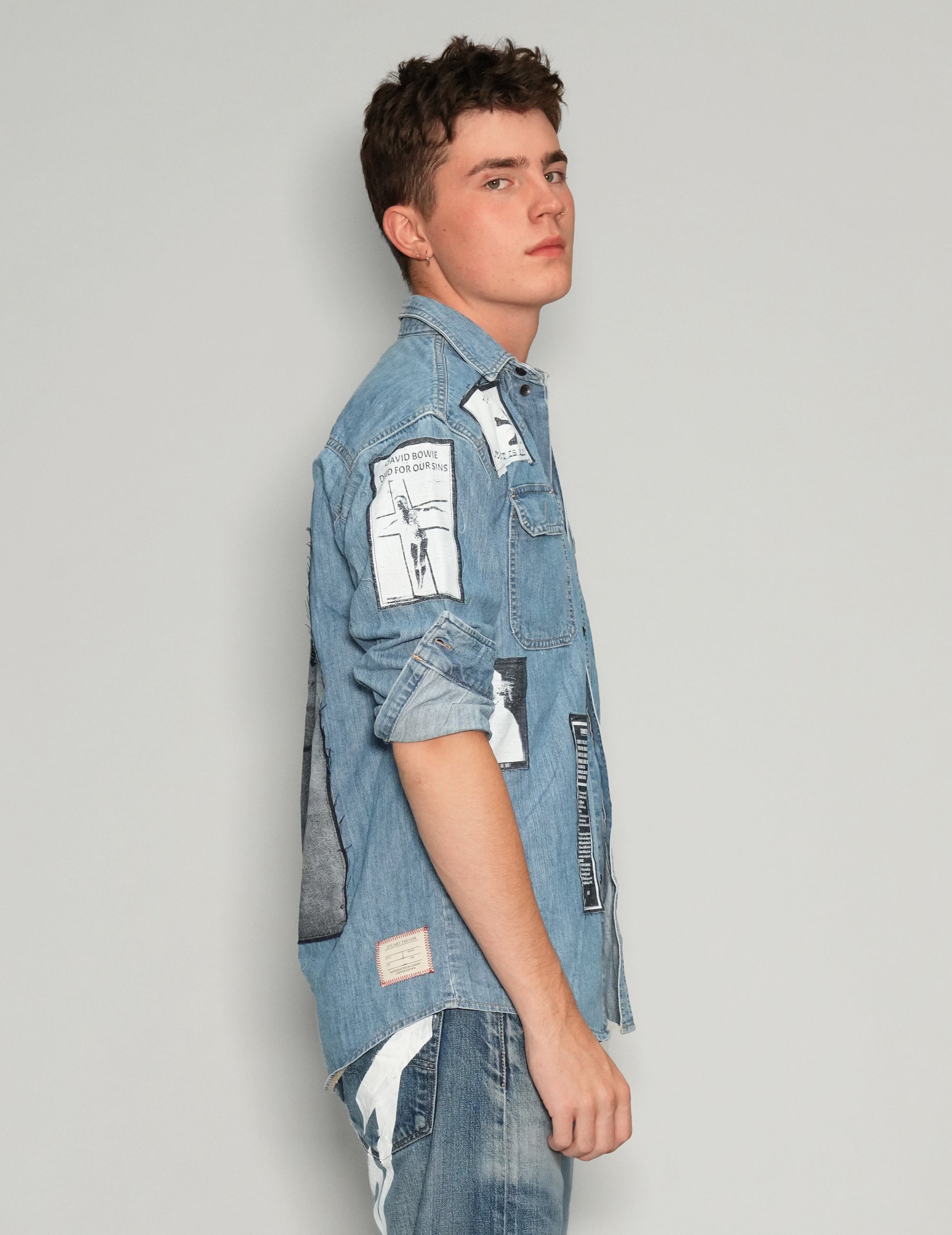 Denim Patched Shirt.