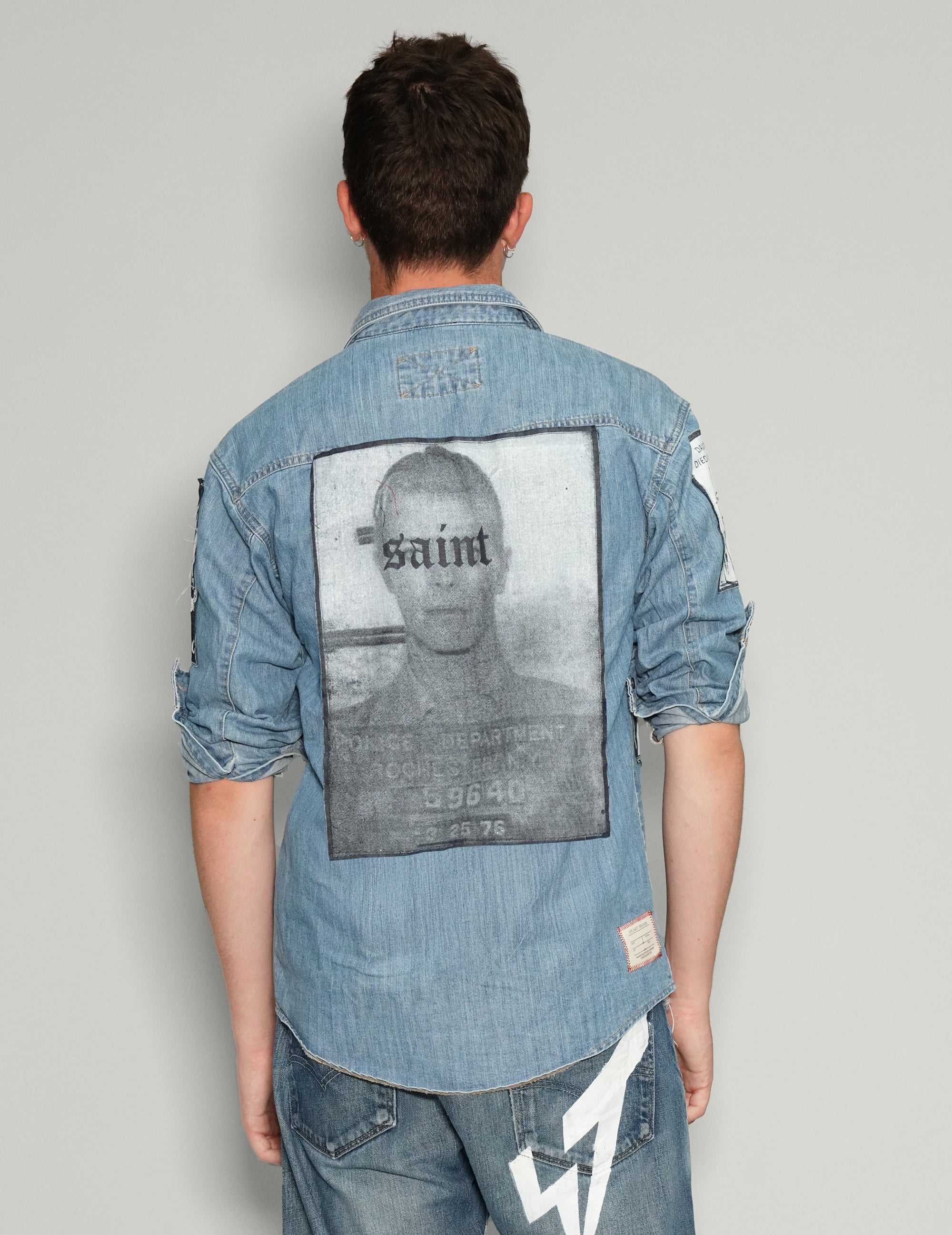 Denim Patched Shirt.