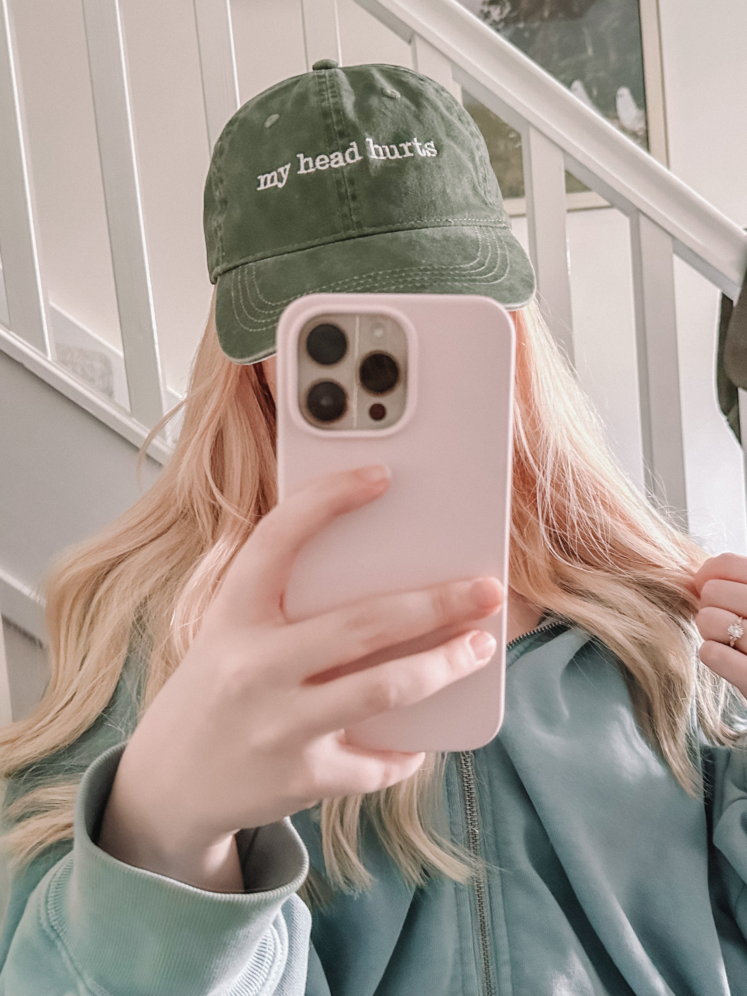 My Head Hurts embroidered baseball cap.